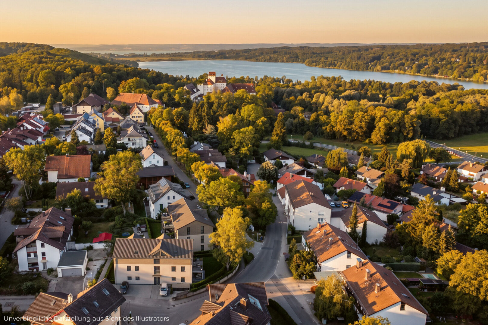Visualisierung Luftbild Nord Abend