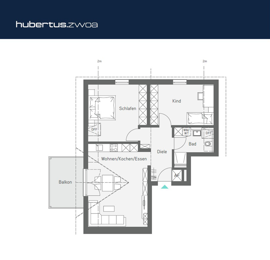 Grundriss Wohnung 14